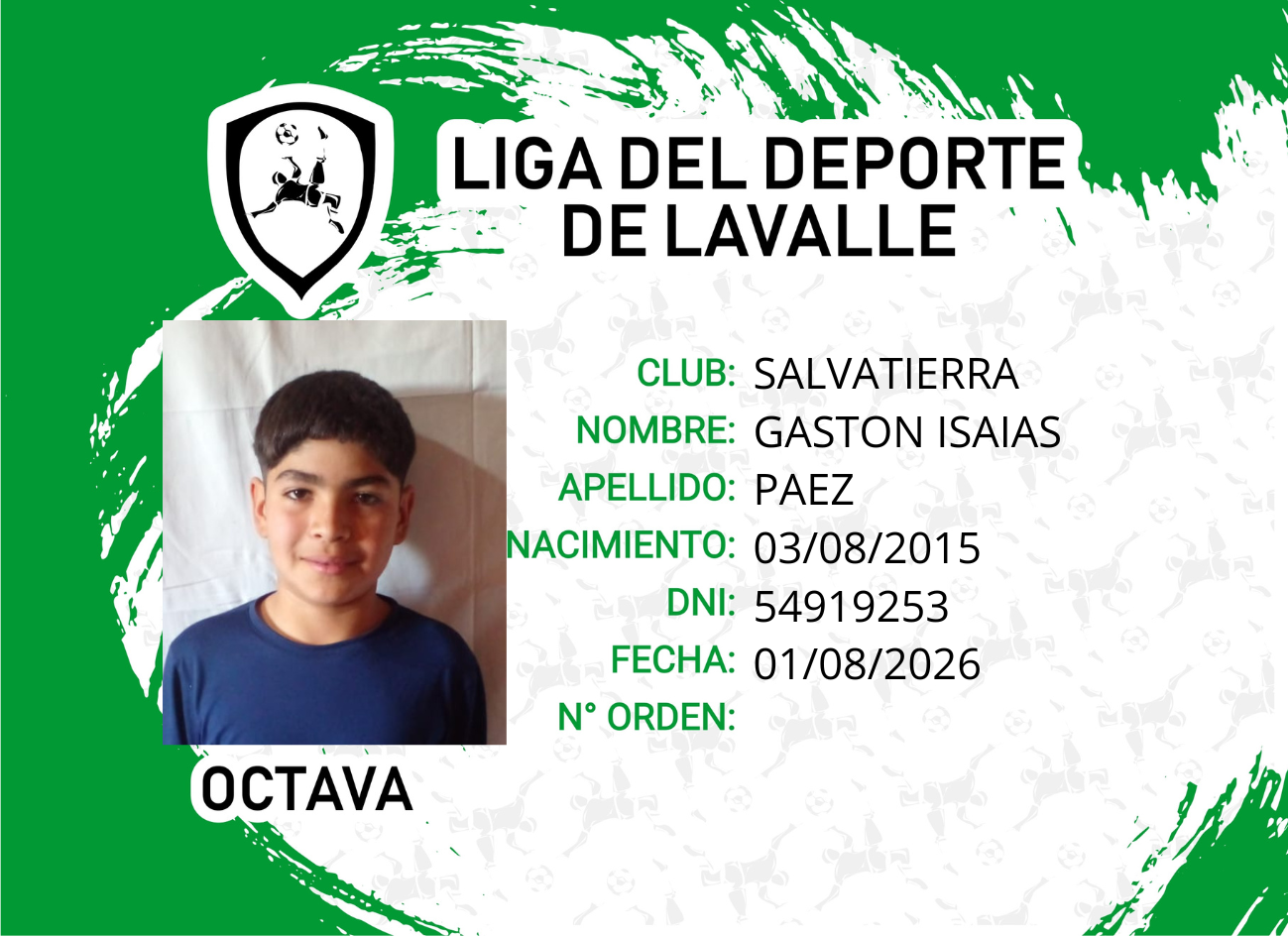Foto carnet PAEZ, GASTON ISAIAS