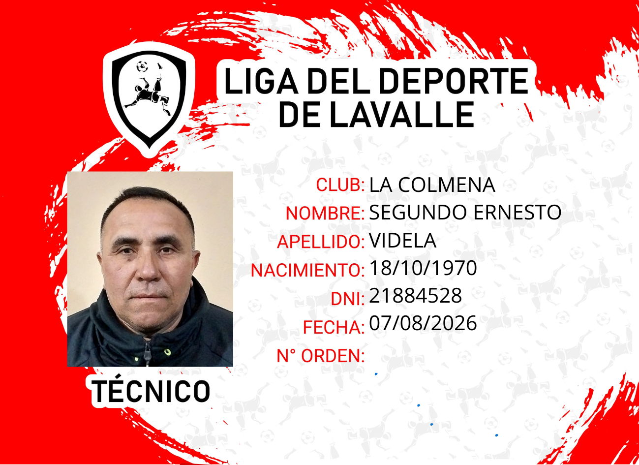 Foto carnet VIDELA, SEGUNDO ERNESTO