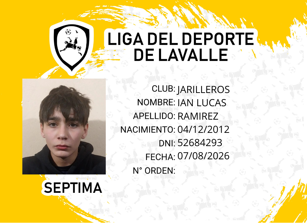 Foto carnet RAMIREZ, IAN LUCAS