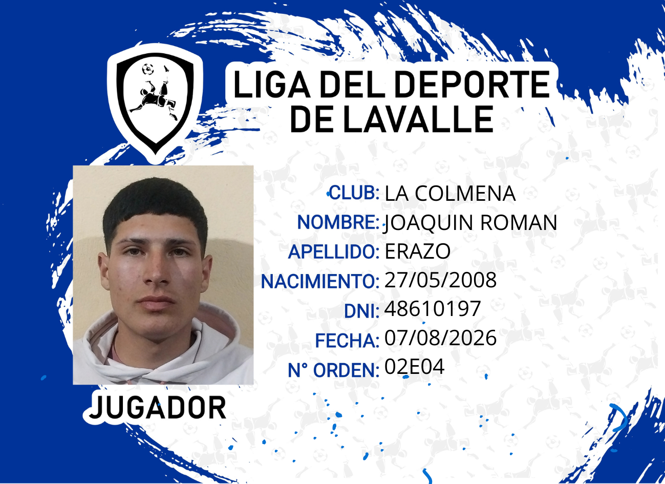 Foto carnet ERAZO, JOAQUIN ROMAN