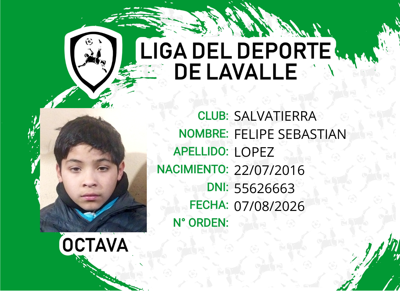 Foto carnet LOPEZ, FELIPE SEBASTIAN