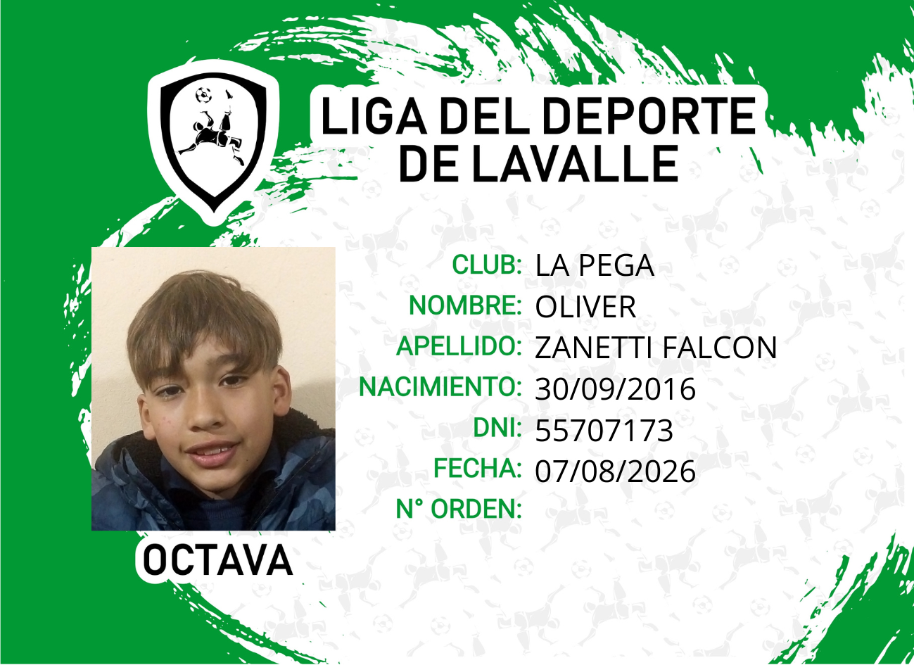 Foto carnet ZANETTI FALCON, OLIVER