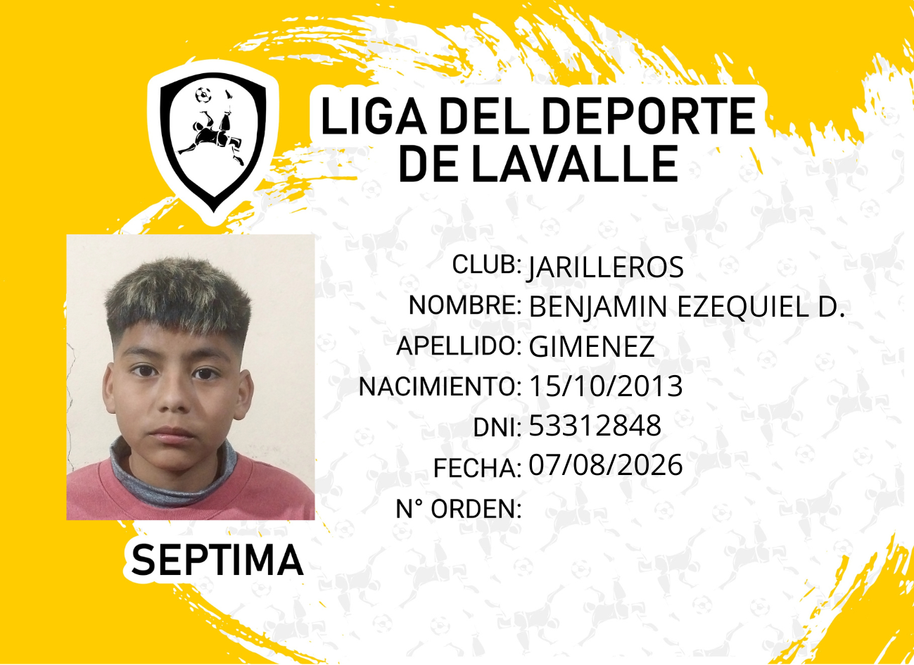 Foto carnet GIMENEZ, BENJAMIN EZEQUIEL D.