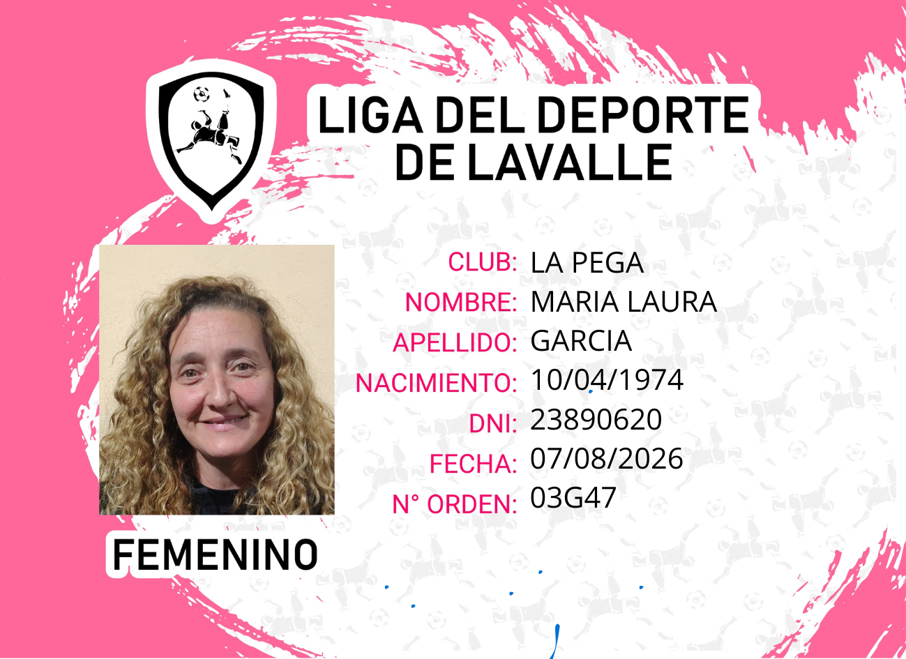 Foto carnet GARCIA, MARIA LAURA