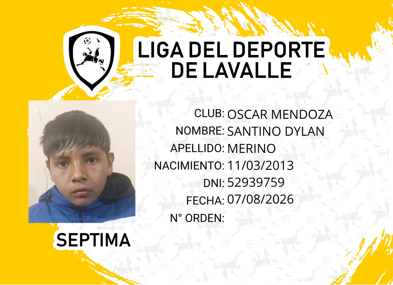 Foto carnet MERINO, SANTINO DYLAN
