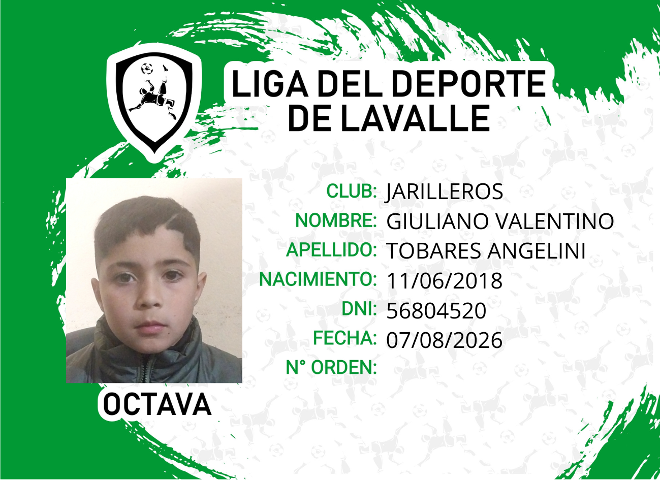 Foto carnet TOBARES ANGELINI