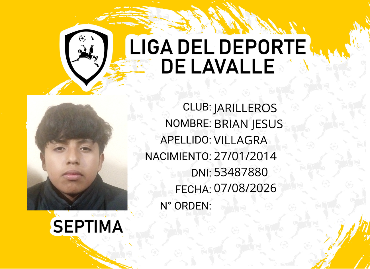 Foto carnet VILLAGRA, BRIAN JESUS
