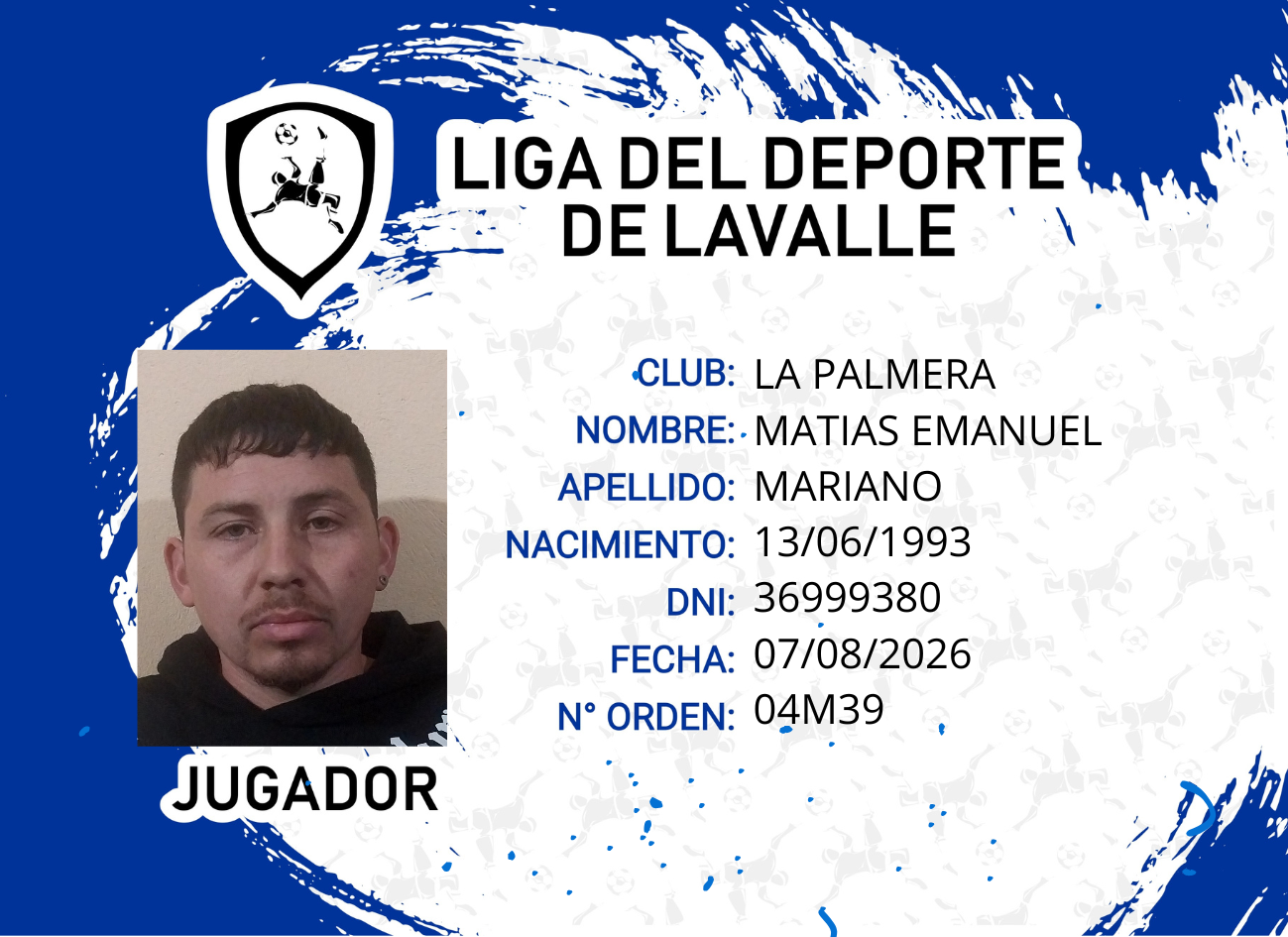Foto carnet MARIANO, MATIAS EMANUEL