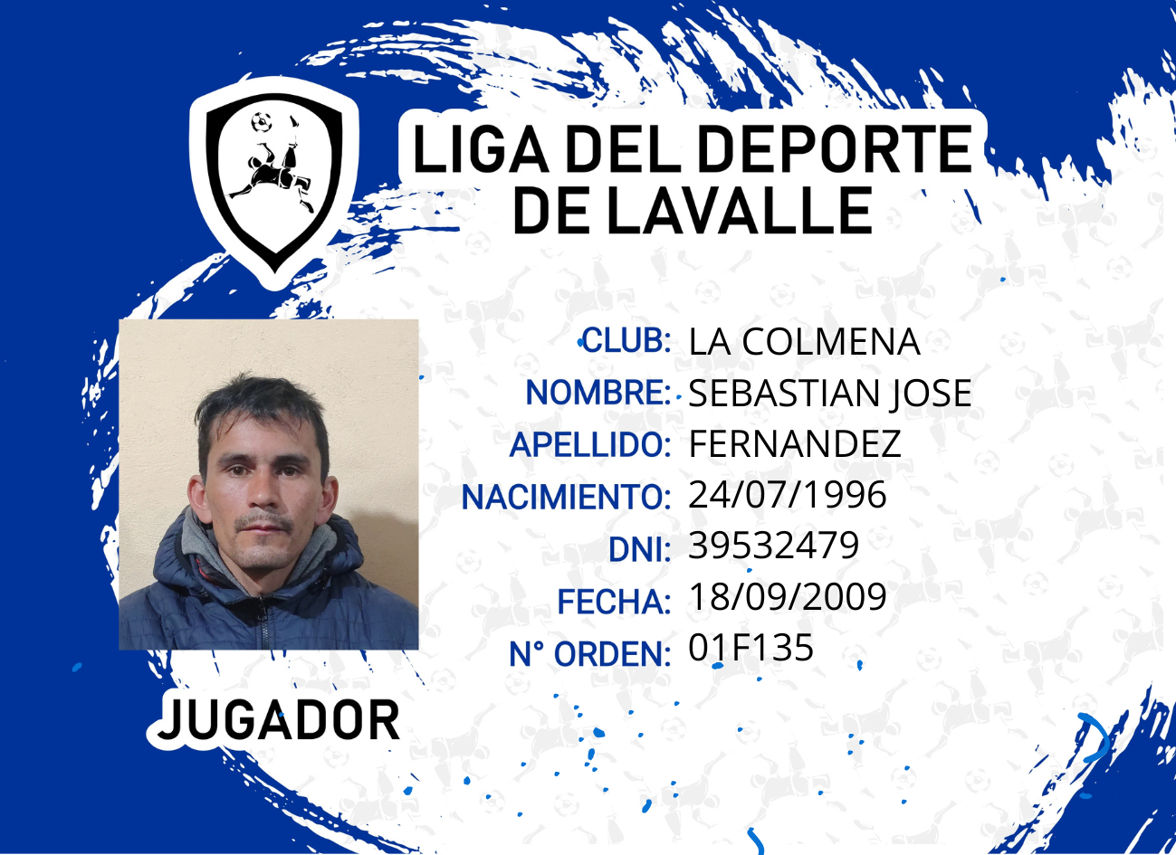 Foto carnet FERNANDEZ, SEBASTIAN JOSE