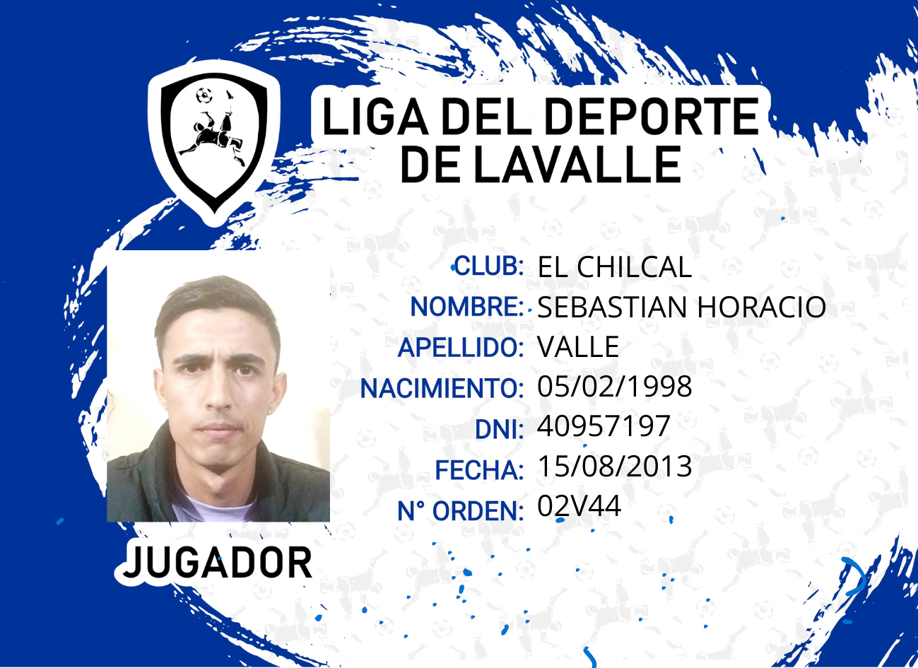 Foto carnet VALLE, SEBASTIAN HORACIO