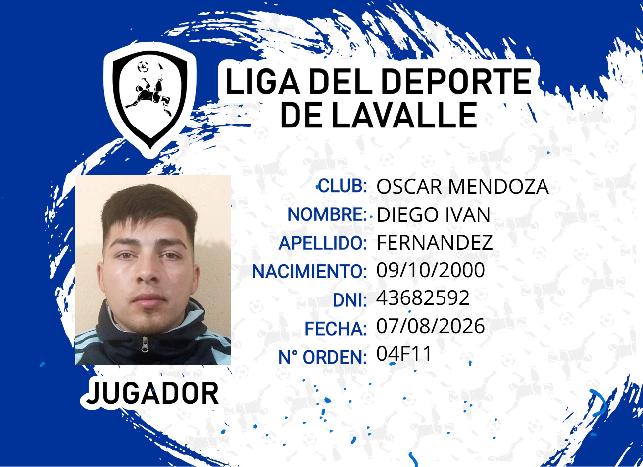 Foto carnet FERNANDEZ, DIEGO IVAN