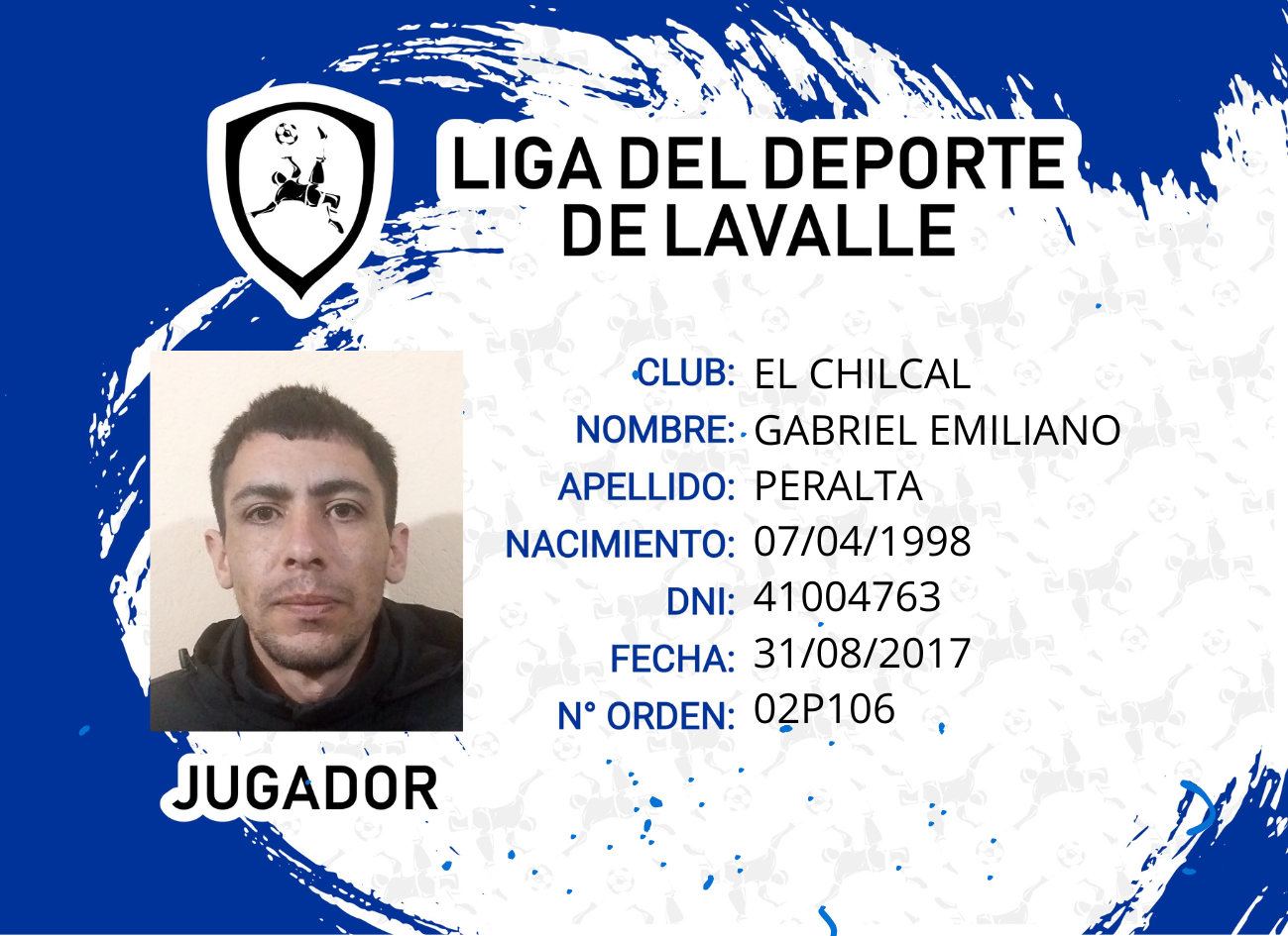 Foto carnet PERALTA, GABRIEL EMILIANO