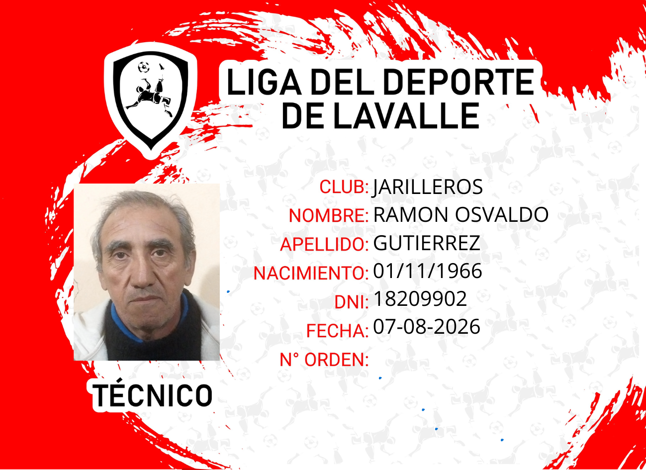 Foto carnet GUTIERREZ, RAMON OSVALDO