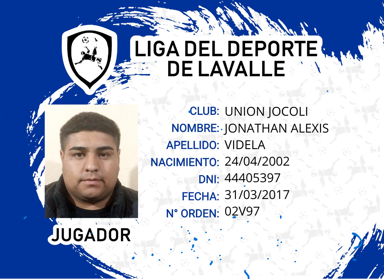 Foto carnet VIDELA, JONATHAN ALEXIS