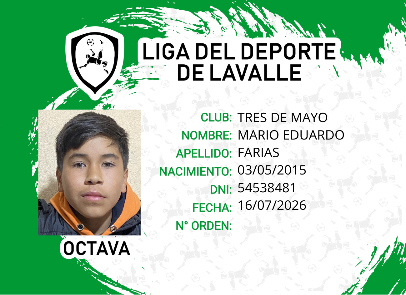 Foto carnet FARÍAS, MARIO