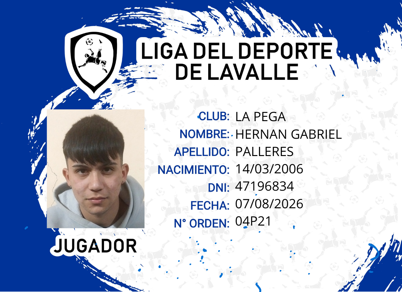 Foto carnet PALLERES, HERNAN GABRIEL