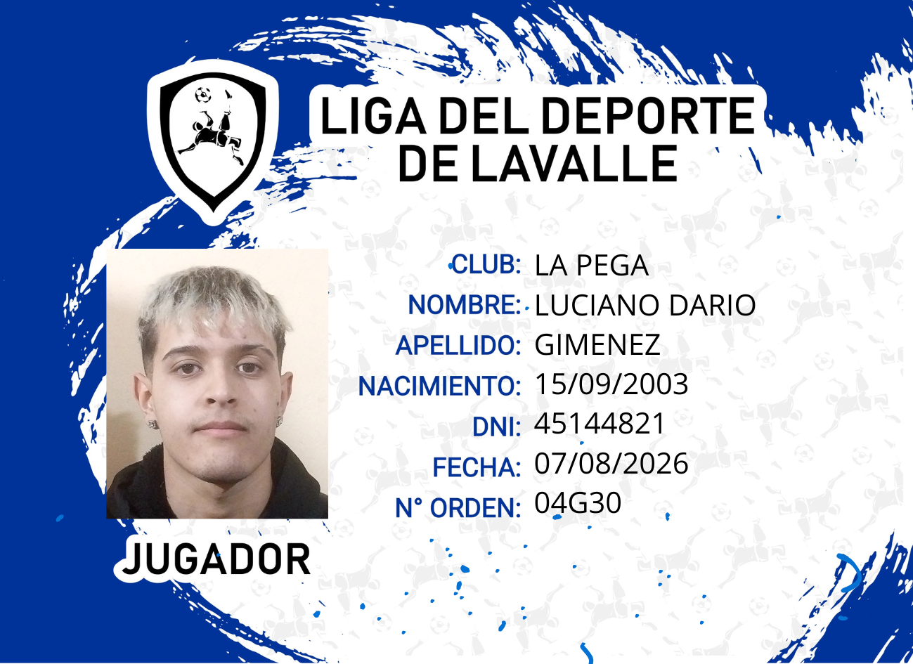Foto carnet GIMENEZ, LUCIANO DARIO
