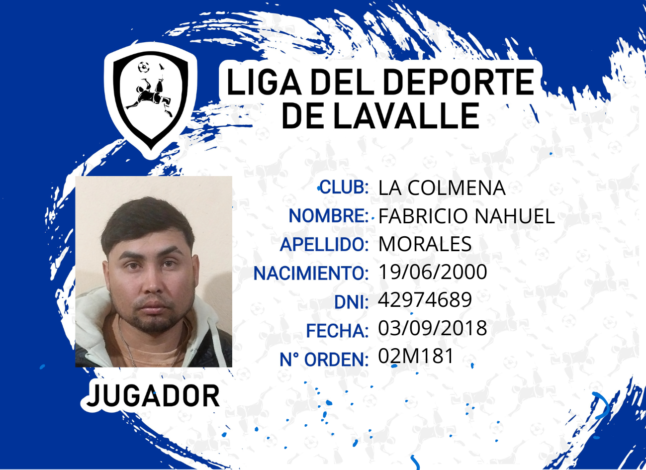 Foto carnet MORALES, FABRICIO NAHUEL