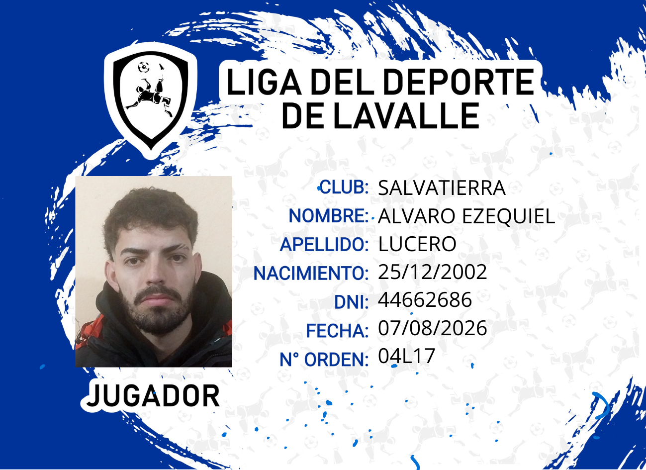 Foto carnet LUCERO, ALVARO EZEQUIEL