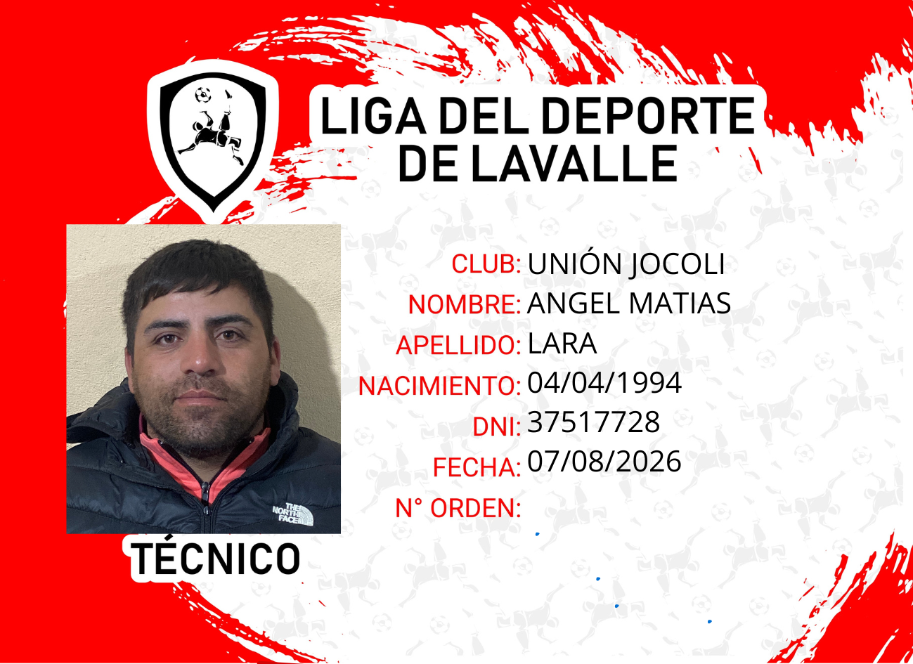 Foto carnet LARA, ANGEL MATIAS