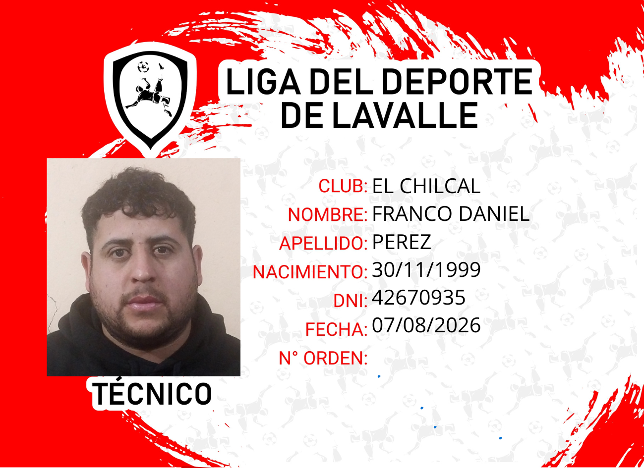 Foto carnet PEREZ, FRANCO DANIEL