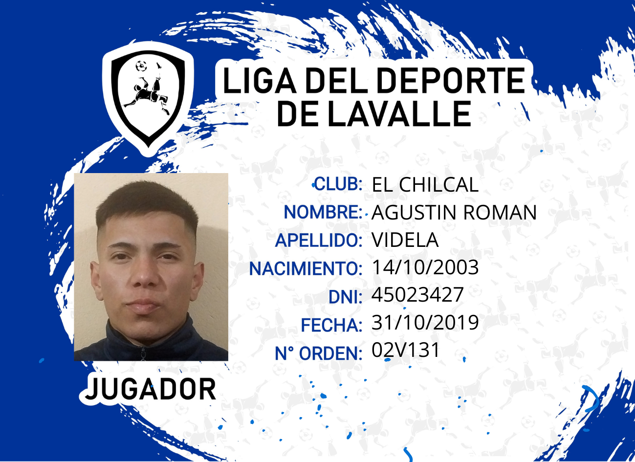 Foto carnet VIDELA, AGUSTIN ROMAN