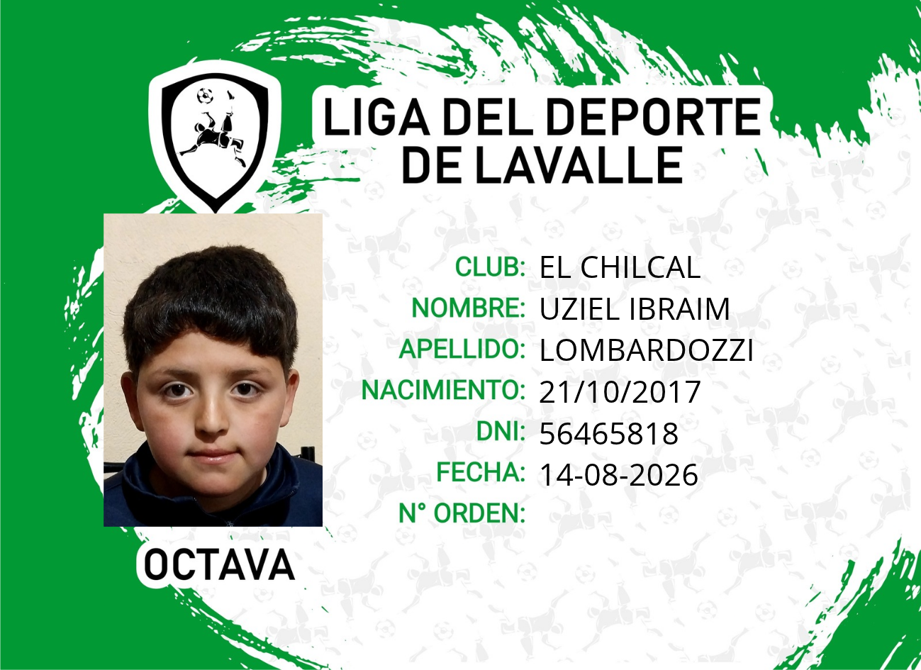Foto carnet LOMBARDOZZI, UZIEL IBRAIM
