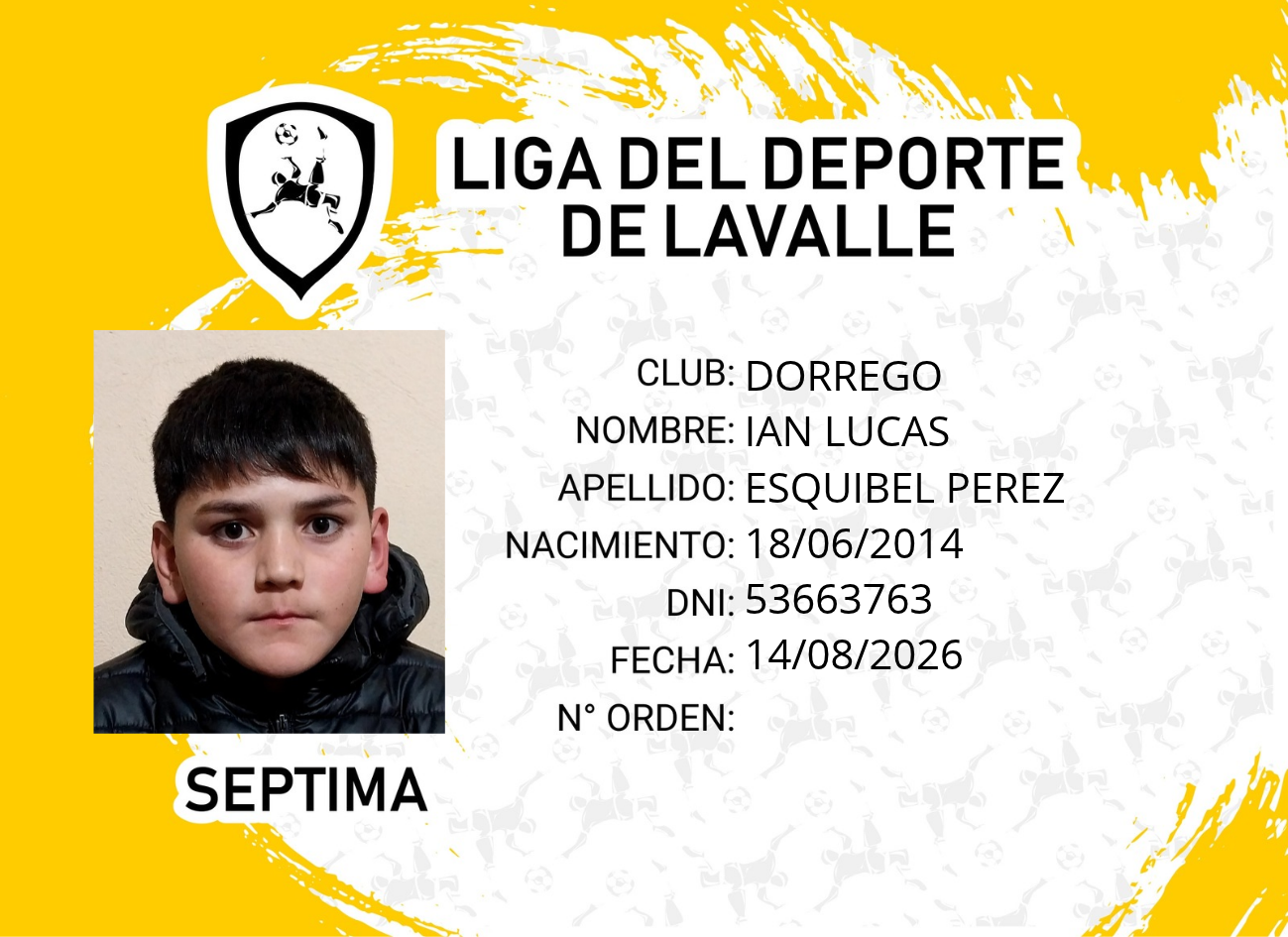 Foto carnet ESQUIBEL PEREZ, IAN LUCAS