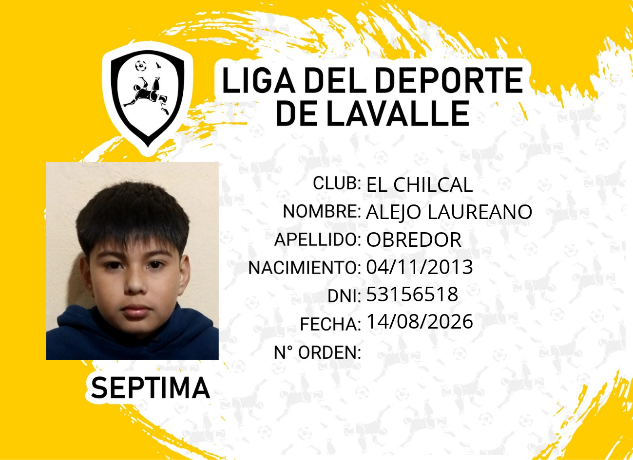 Foto carnet OBREDOR, ALEJO LAUREANO
