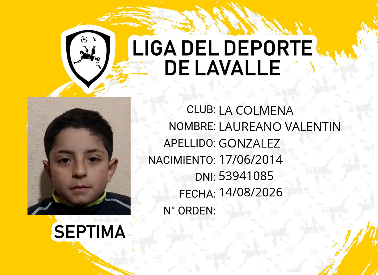 Foto carnet GONZALEZ, LAUREANO VALENTIN