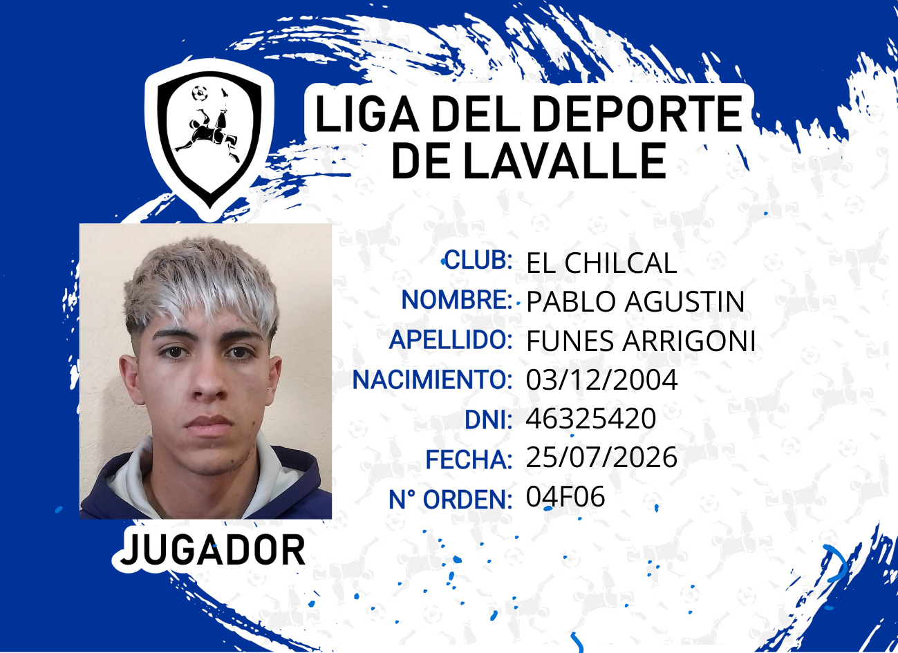 Foto carnet FUNES PABLO AGUSTIN 