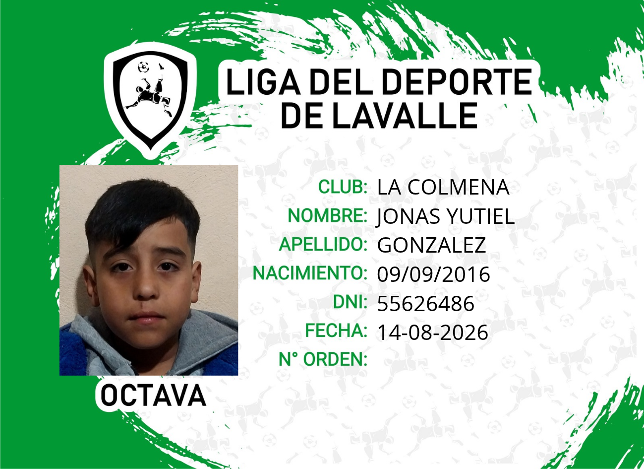 Foto carnet GONZALEZ, JONAS YUTIEL