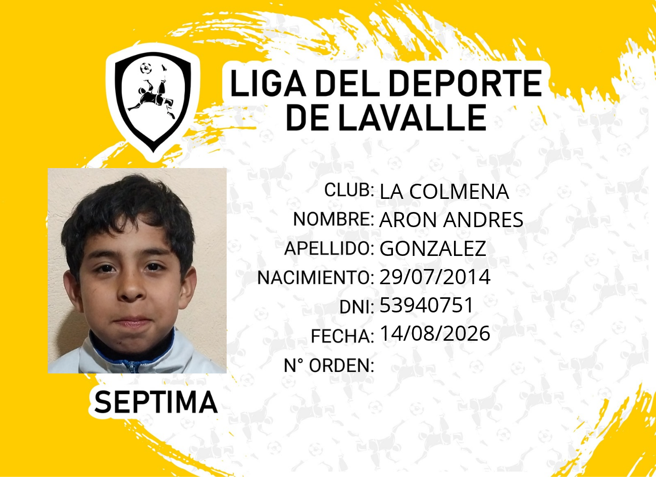 Foto carnet GONZALEZ, ARON ANDRES