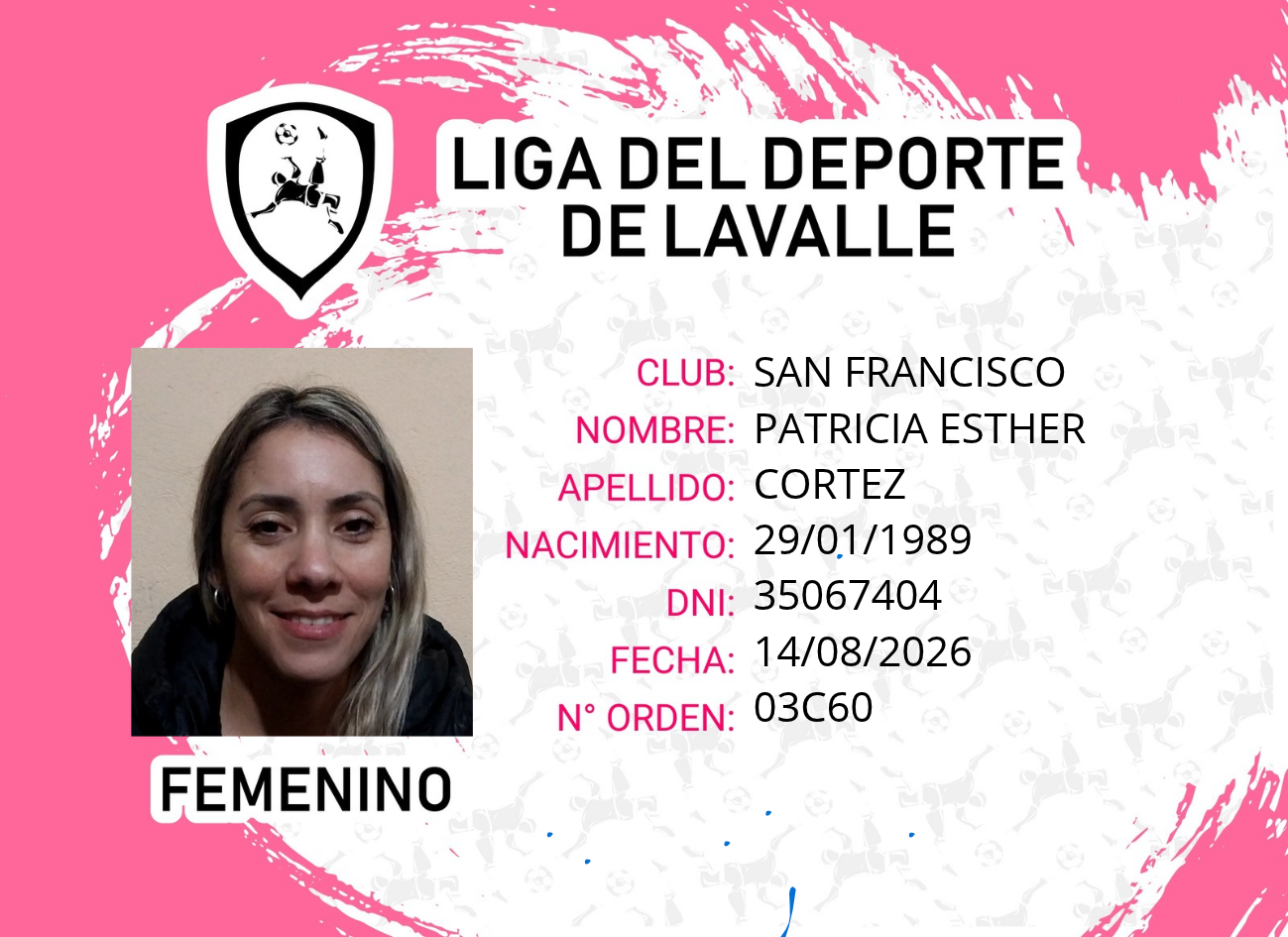 Foto carnet CORTEZ, PATRICIA ESTHER
