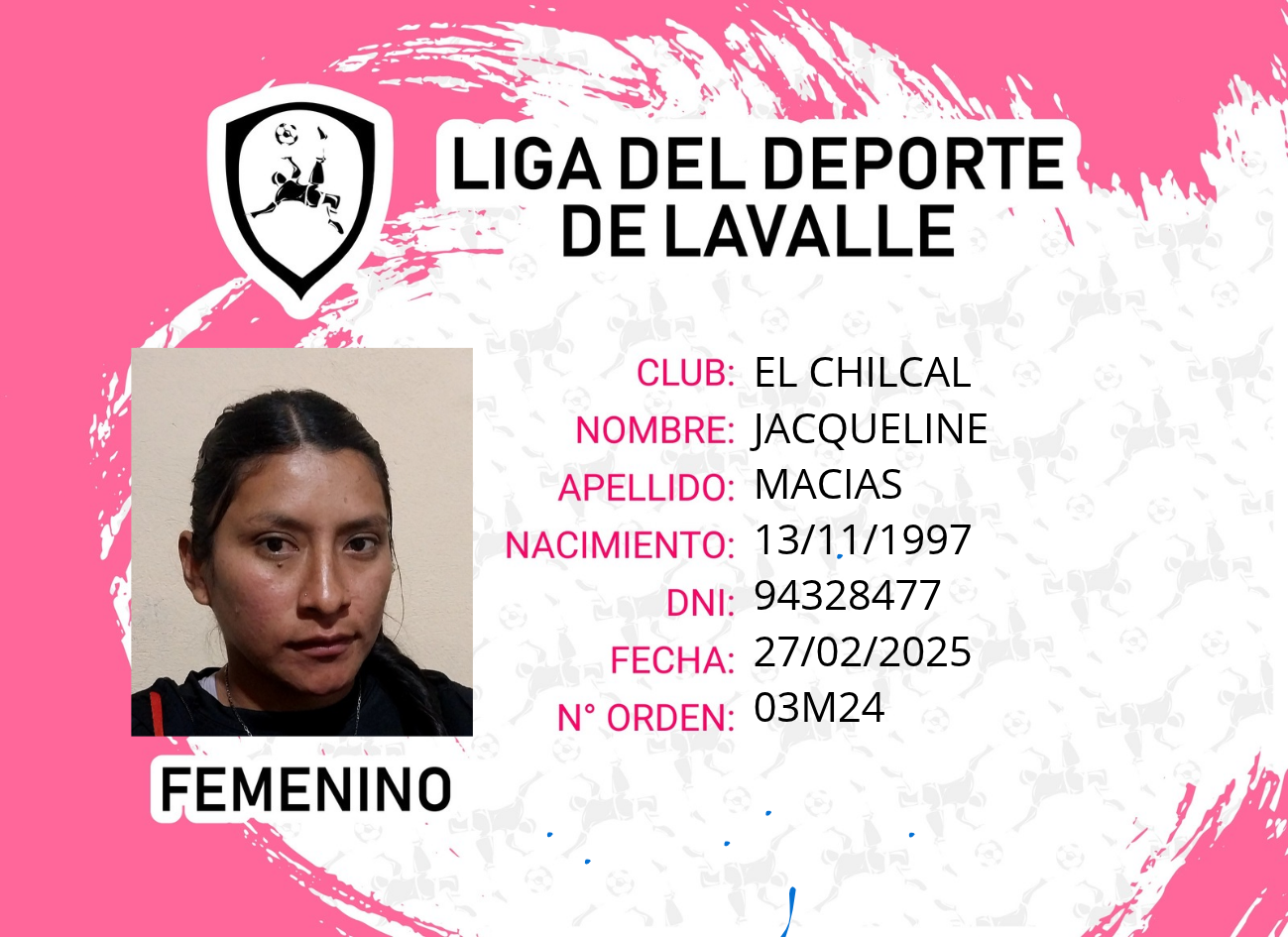 Foto carnet MACIAS, JACQUELINE