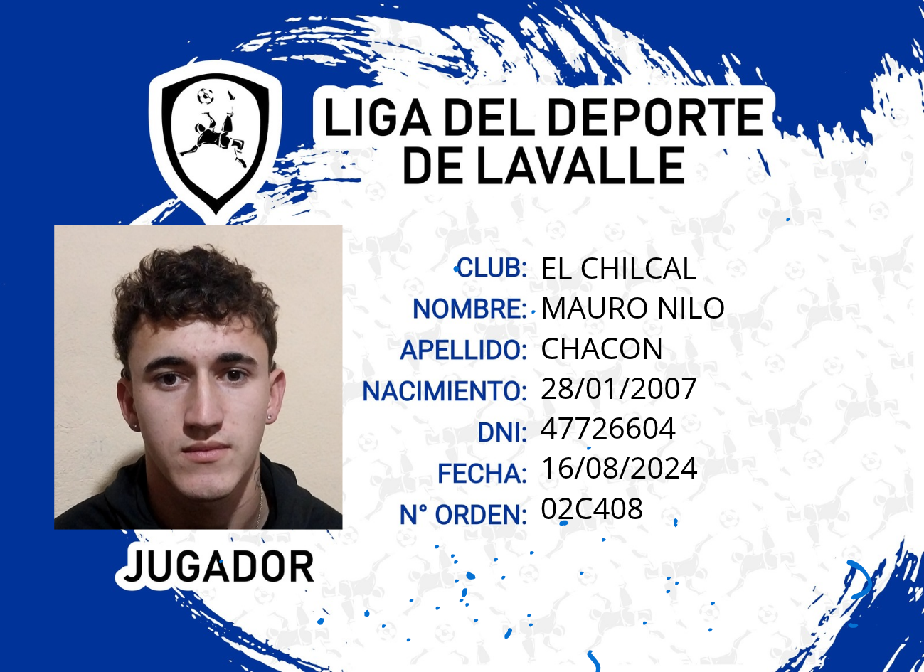 Foto carnet CHACON, MAURO NILO