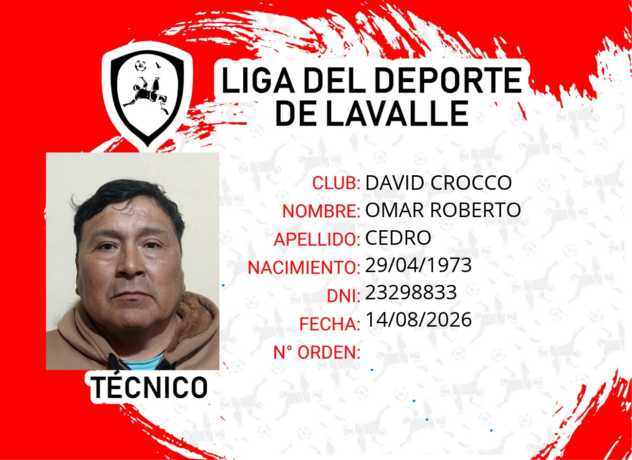 Foto carnet CEDRO, OMAR ROBERTO