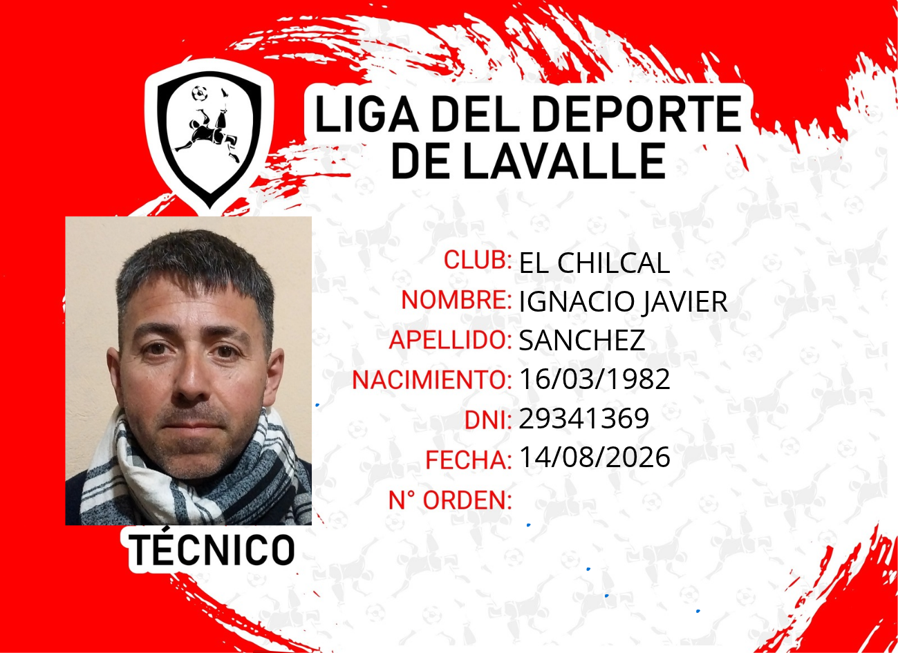 Foto carnet SANCHEZ, IGNACIO JAVIER