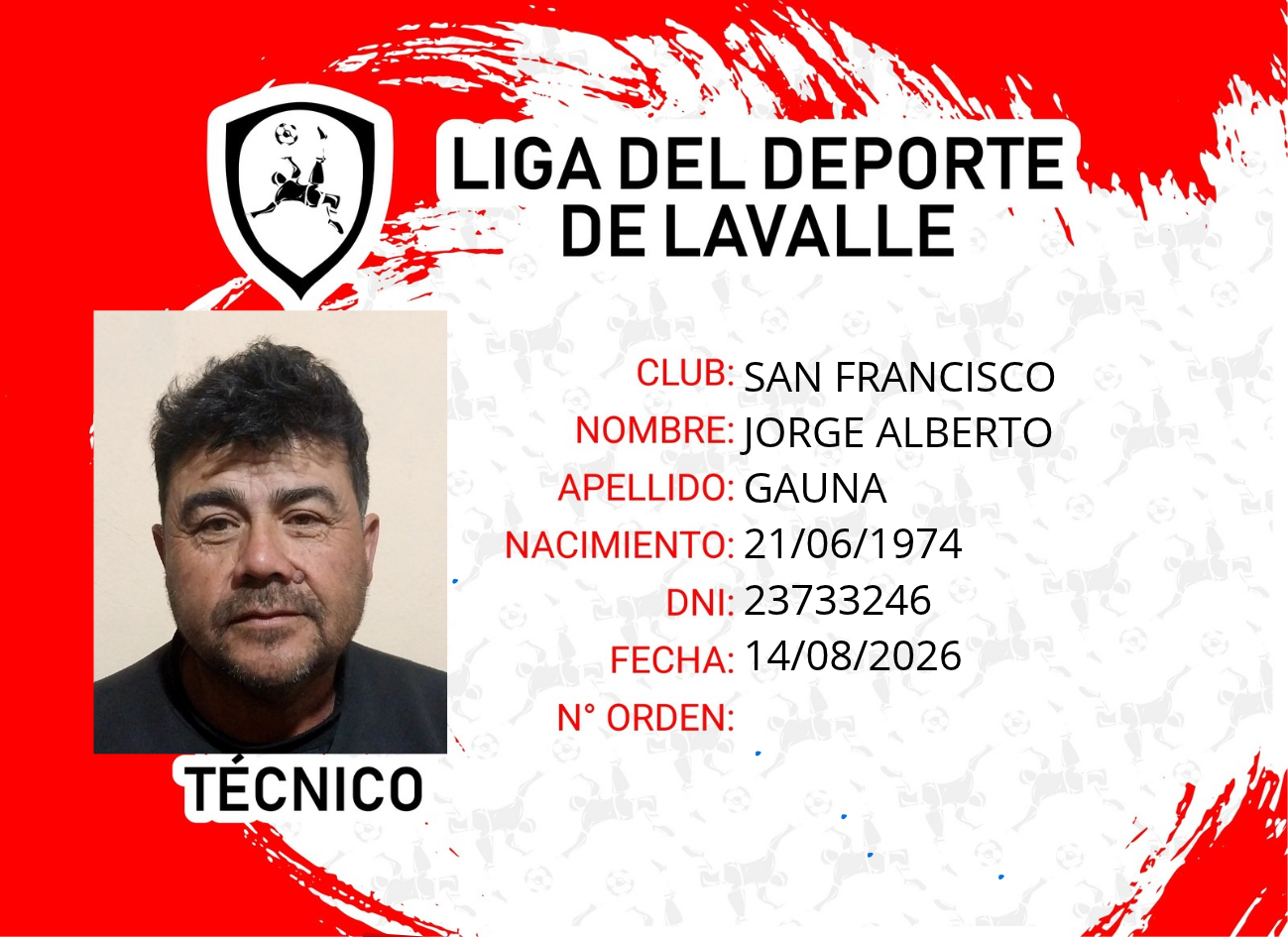 Foto carnet GAUNA, JORGE ALBERTO