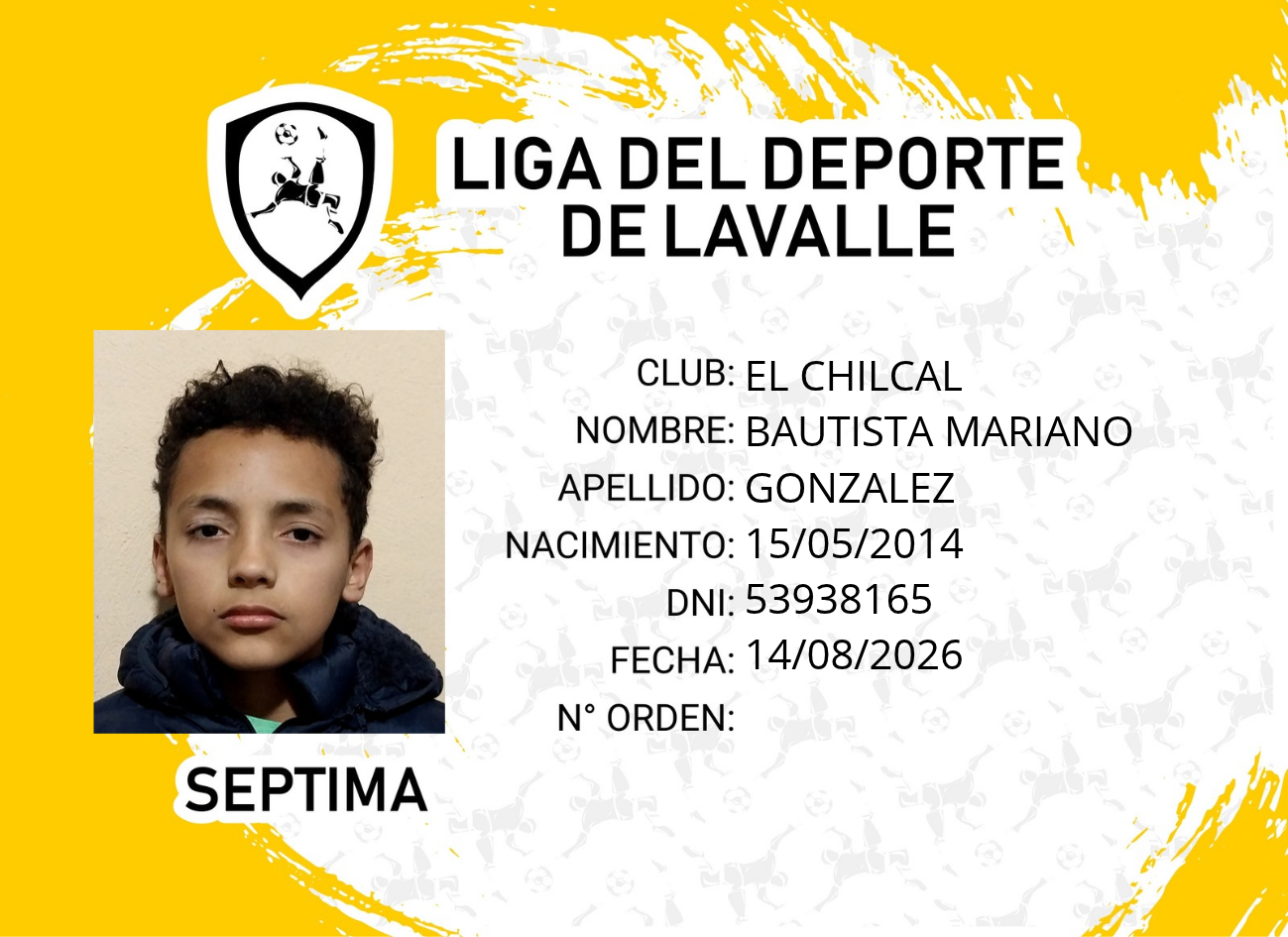 Foto carnet GONZALEZ, BAUTISTA MARIANO