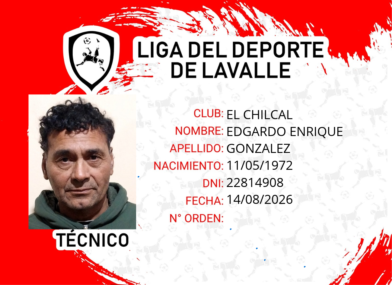 Foto carnet GONZALEZ, EDGARDO ENRIQUE