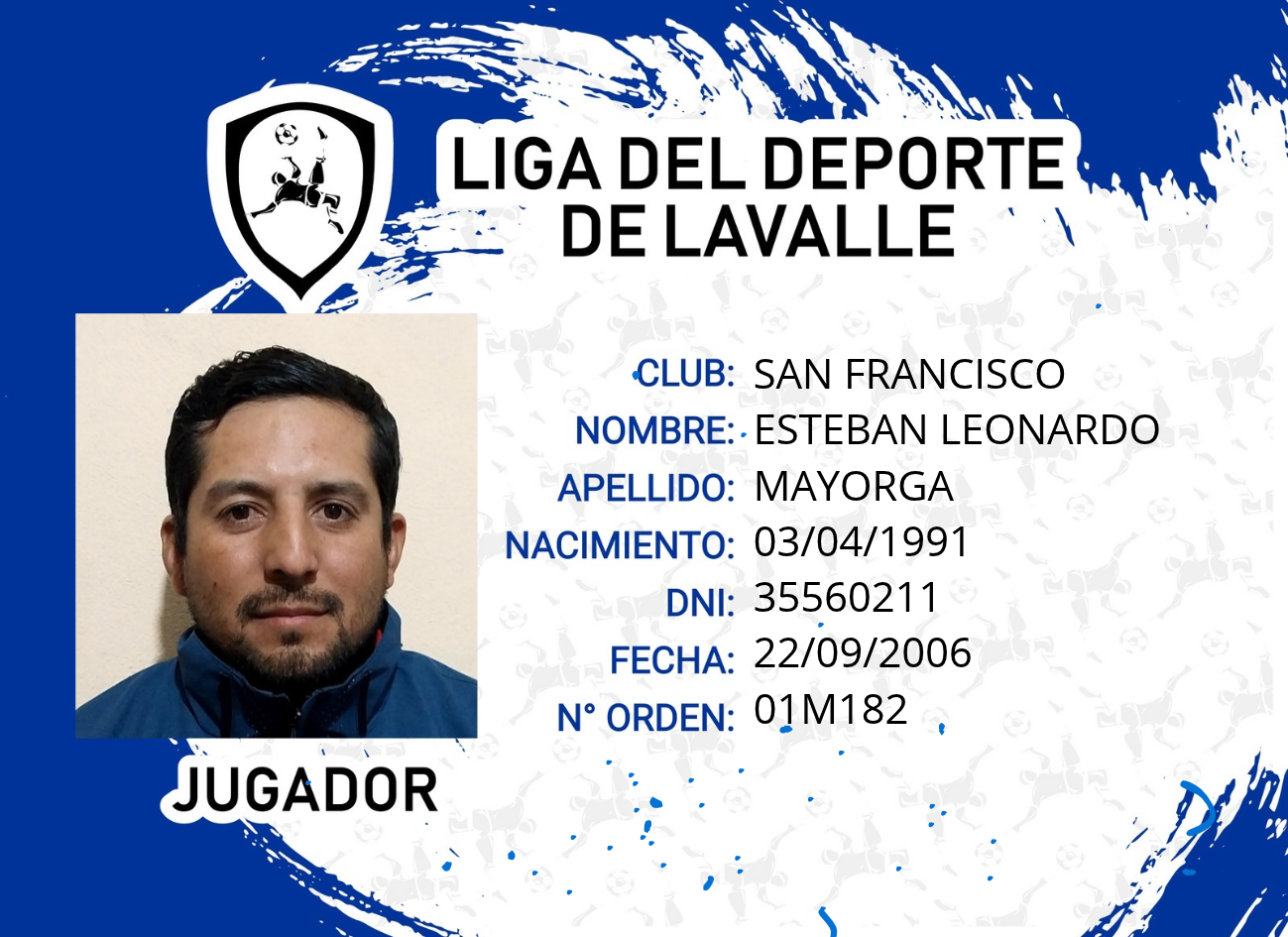 Foto carnet MAYORGA, ESTEBAN LEONARDO
