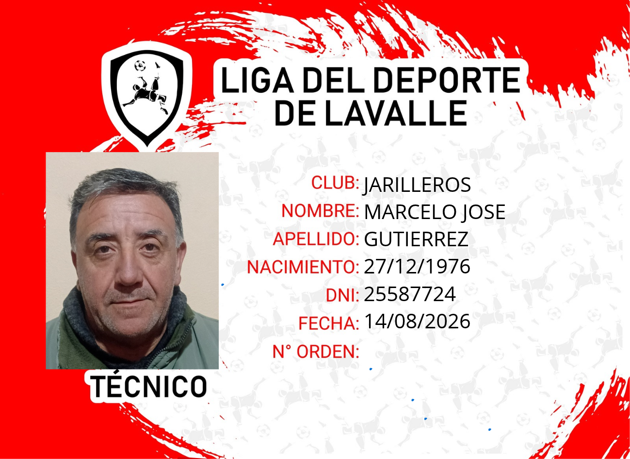 Foto carnet GUTIERREZ, MARCELO JOSE