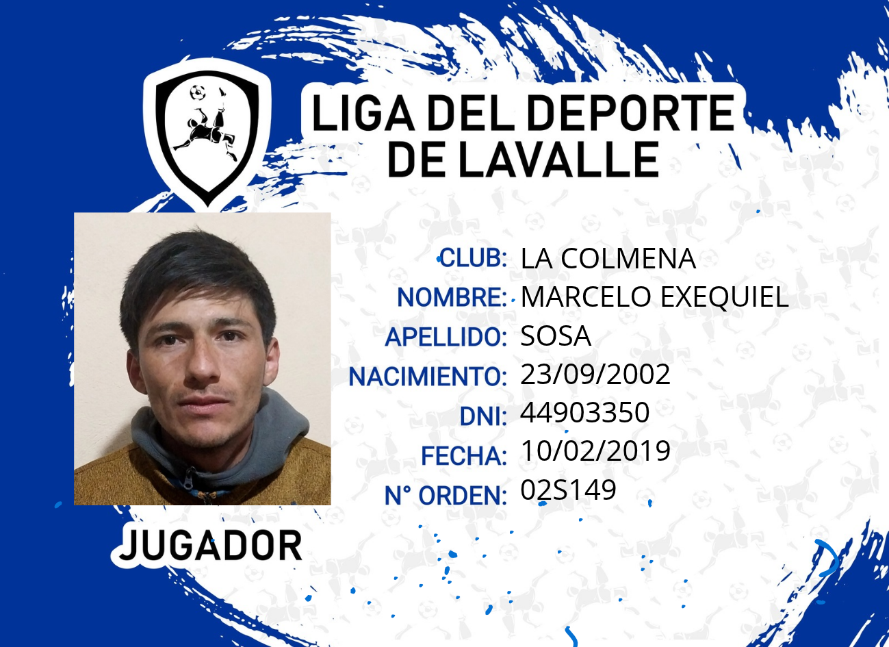 Foto carnet SOSA, MARCELO EXEQUIEL