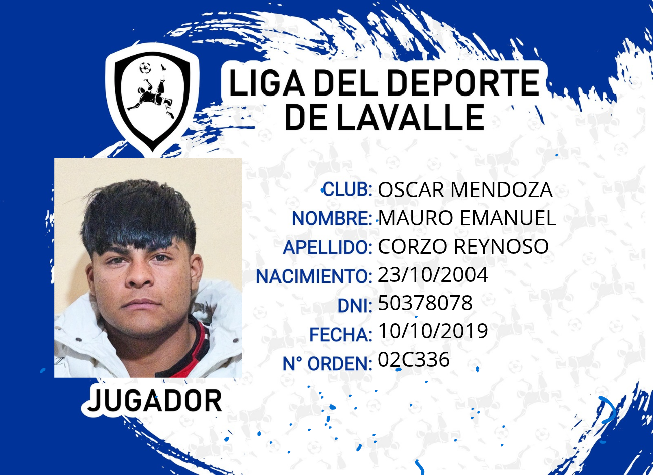 Foto carnet CORZO REYNOSO, MAURO EMANUEL