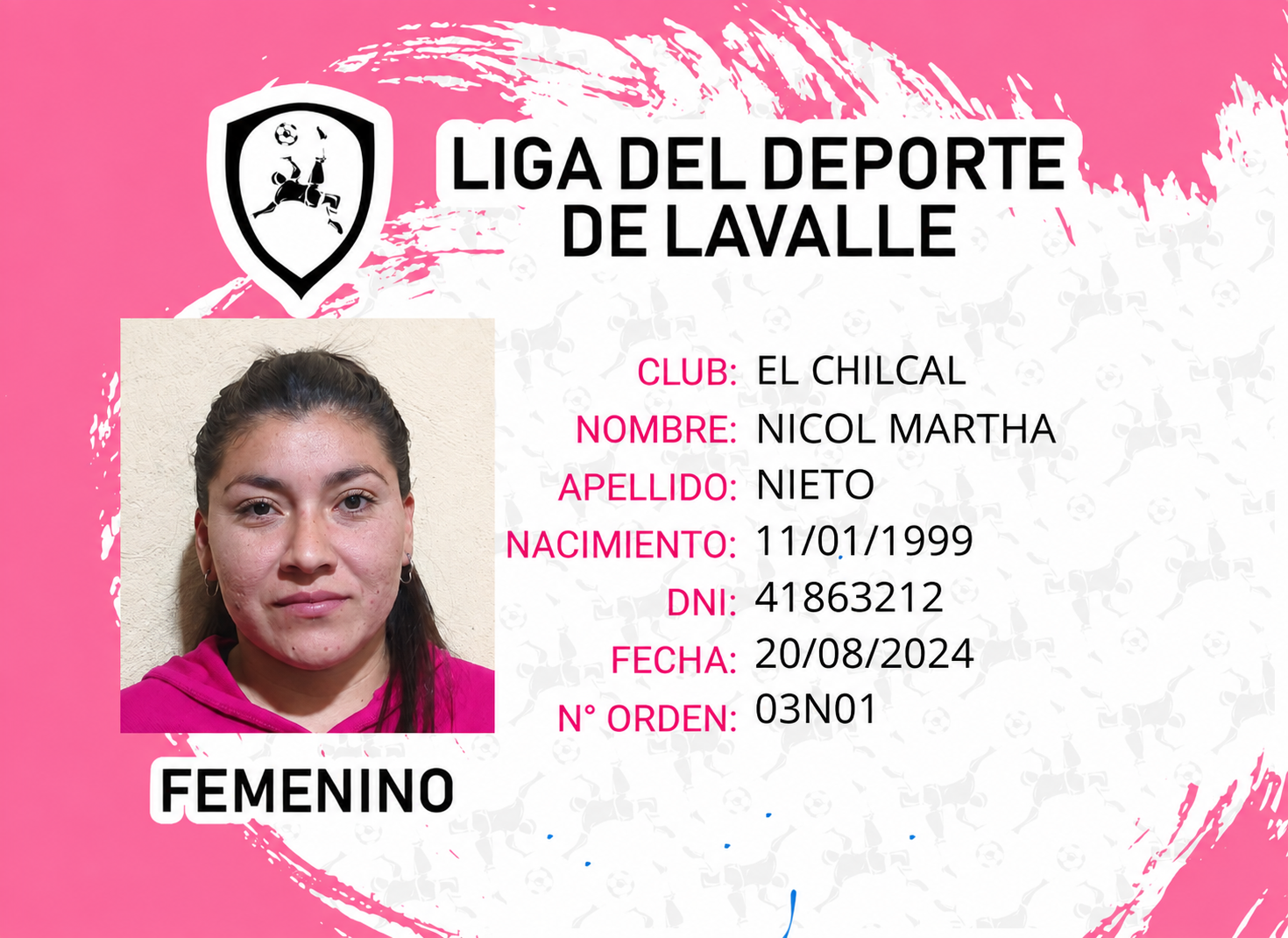 Foto carnet NIETO, NICOL MARTHA