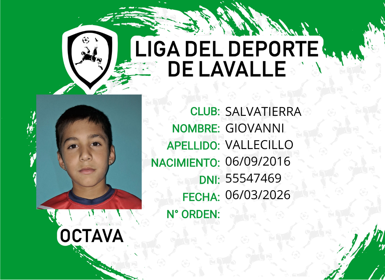 Foto carnet VALLECILLO GIOVANNI