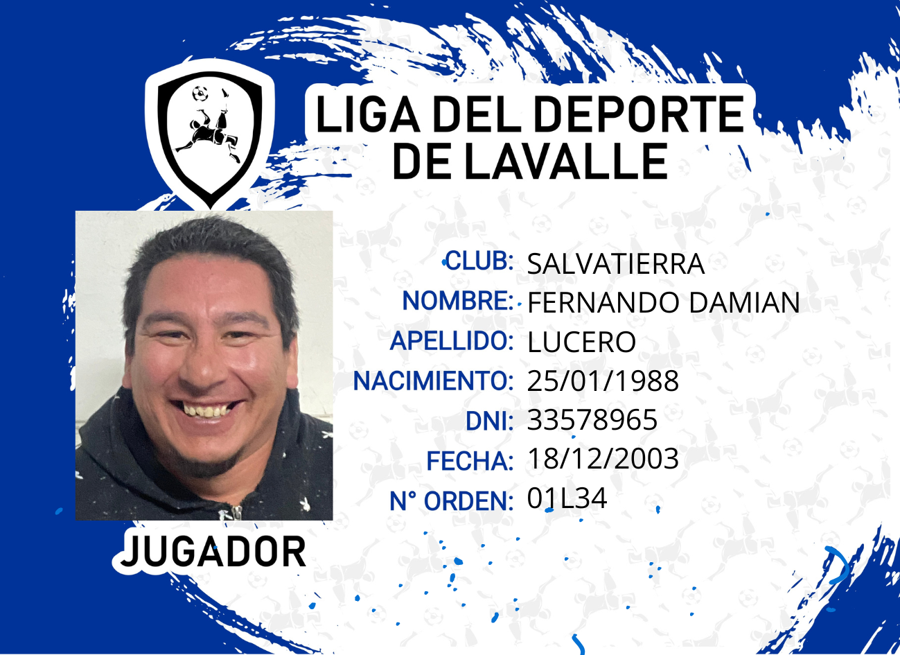 Foto carnet LUCERO FERNANDO DAMIAN