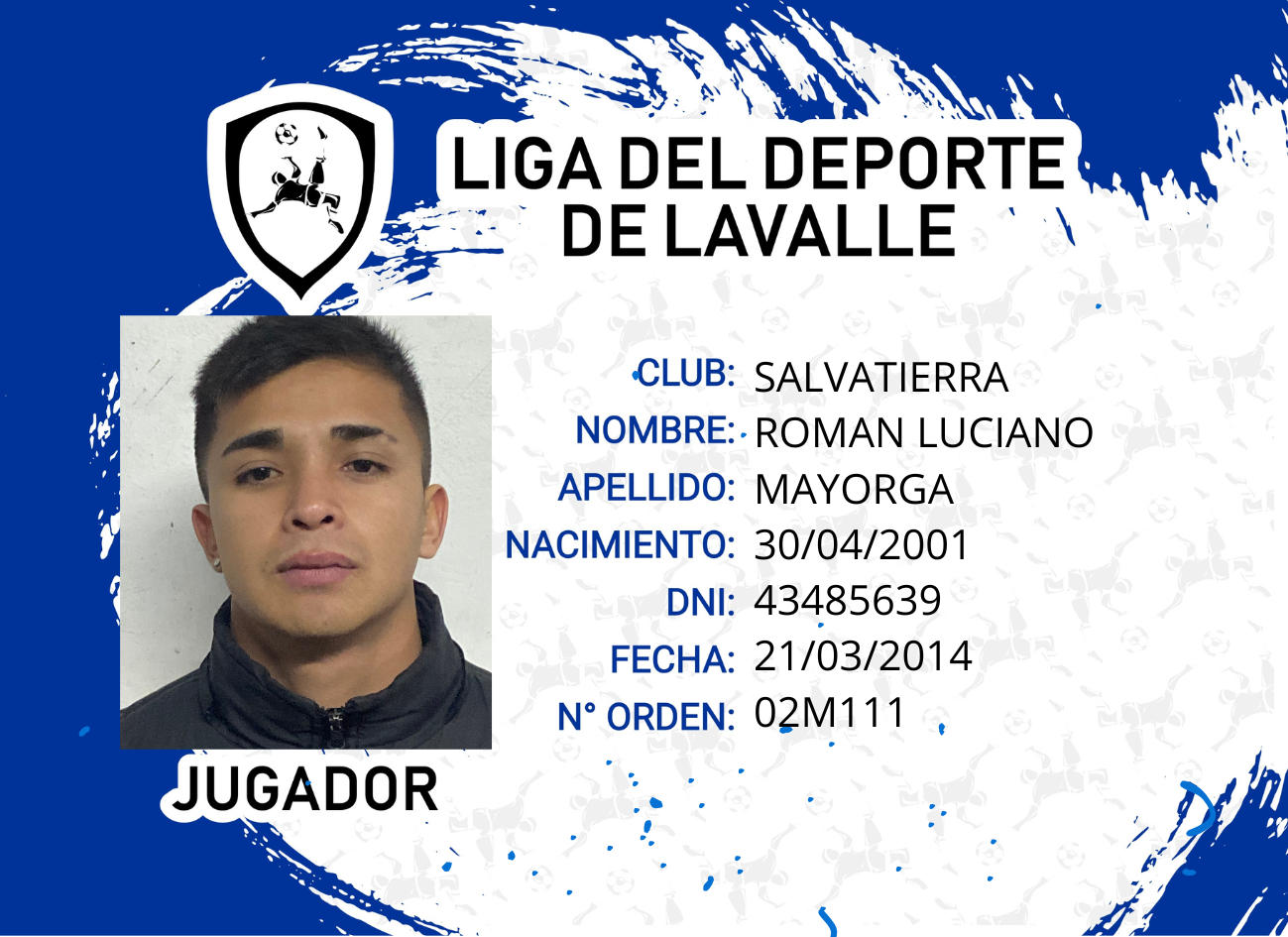 Foto carnet MAYORGA ROMAN LUCIANO