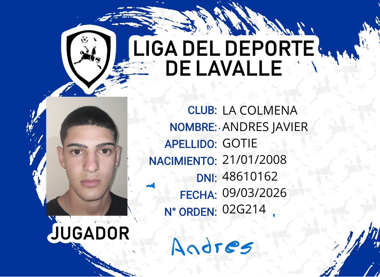 Foto carnet GOTIE, ANDRES JAVIER